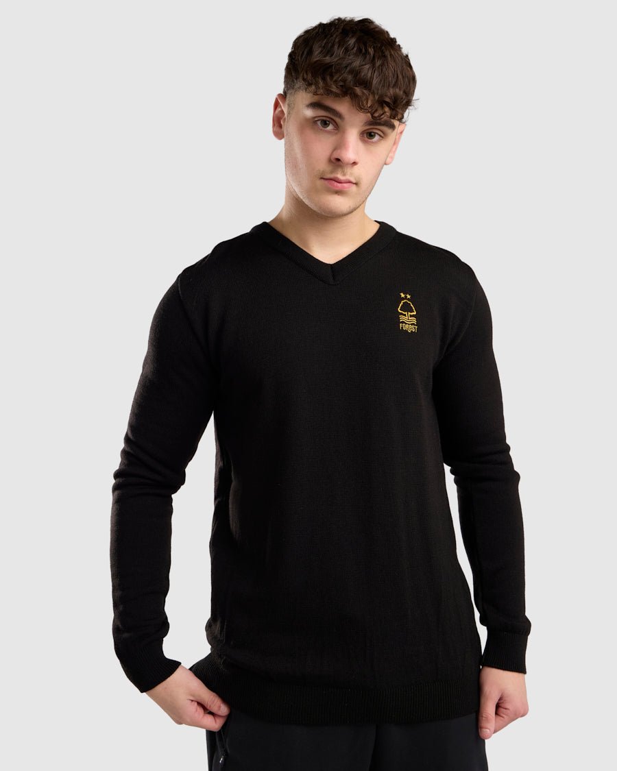 NFFC Black Essential Knit V Neck