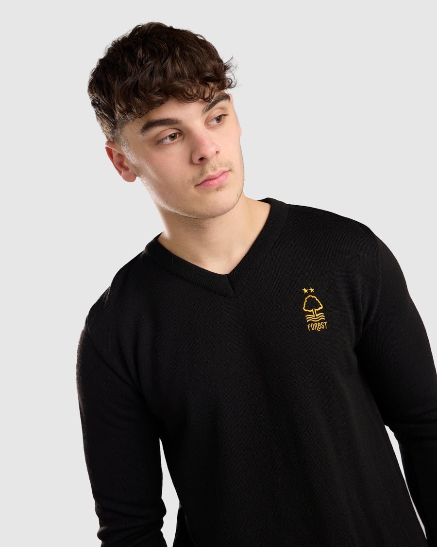 NFFC Black Essential Knit V Neck