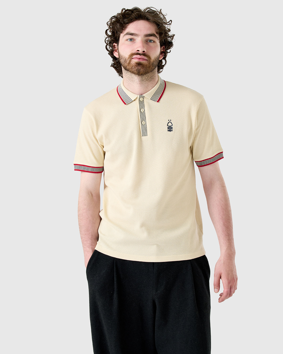 NFFC Heritage Ecru Bubble Knit Polo