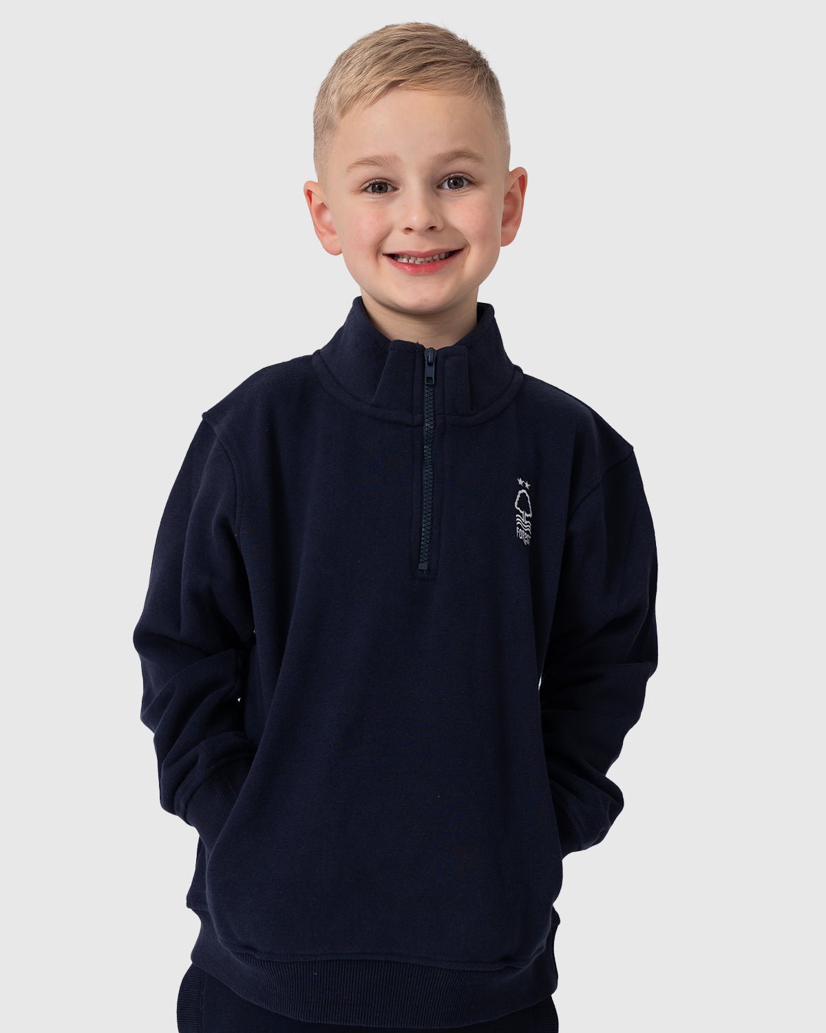NFFC Junior Navy Essential 1/4 Zip Top