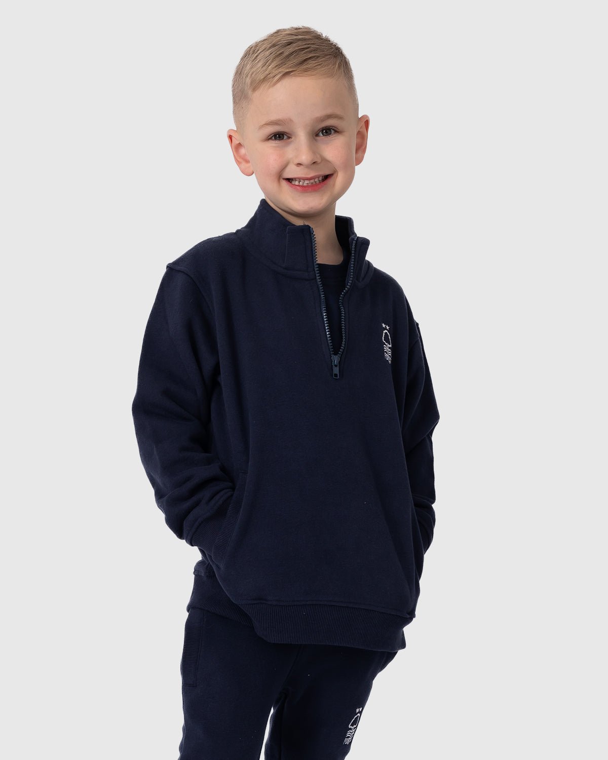 NFFC Junior Navy Essential 1/4 Zip Top