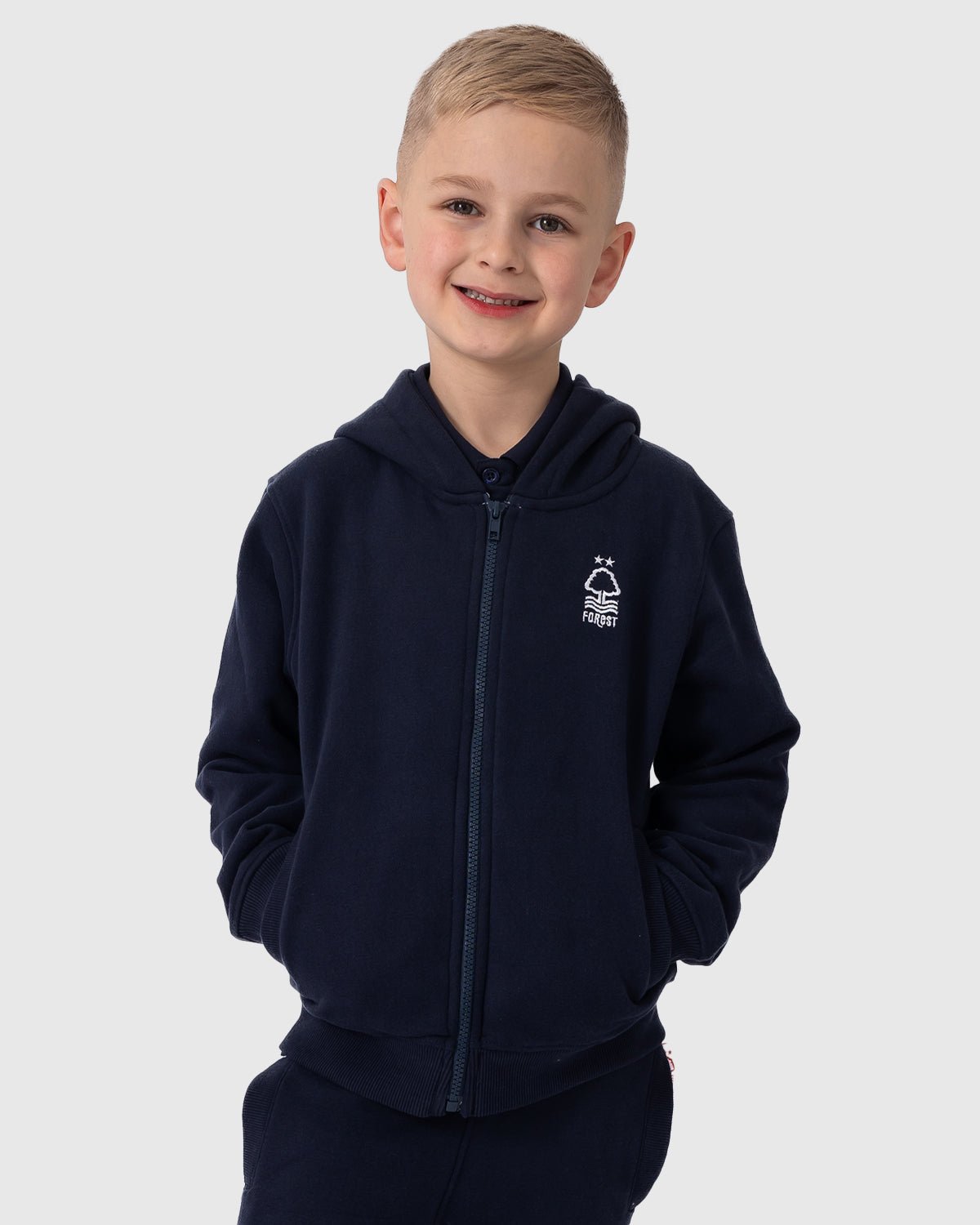 NFFC Junior Navy Essential Full Zip Hoodie