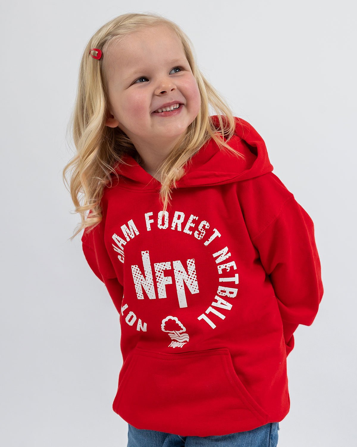 NFN Junior Red Circle Print Hoodie