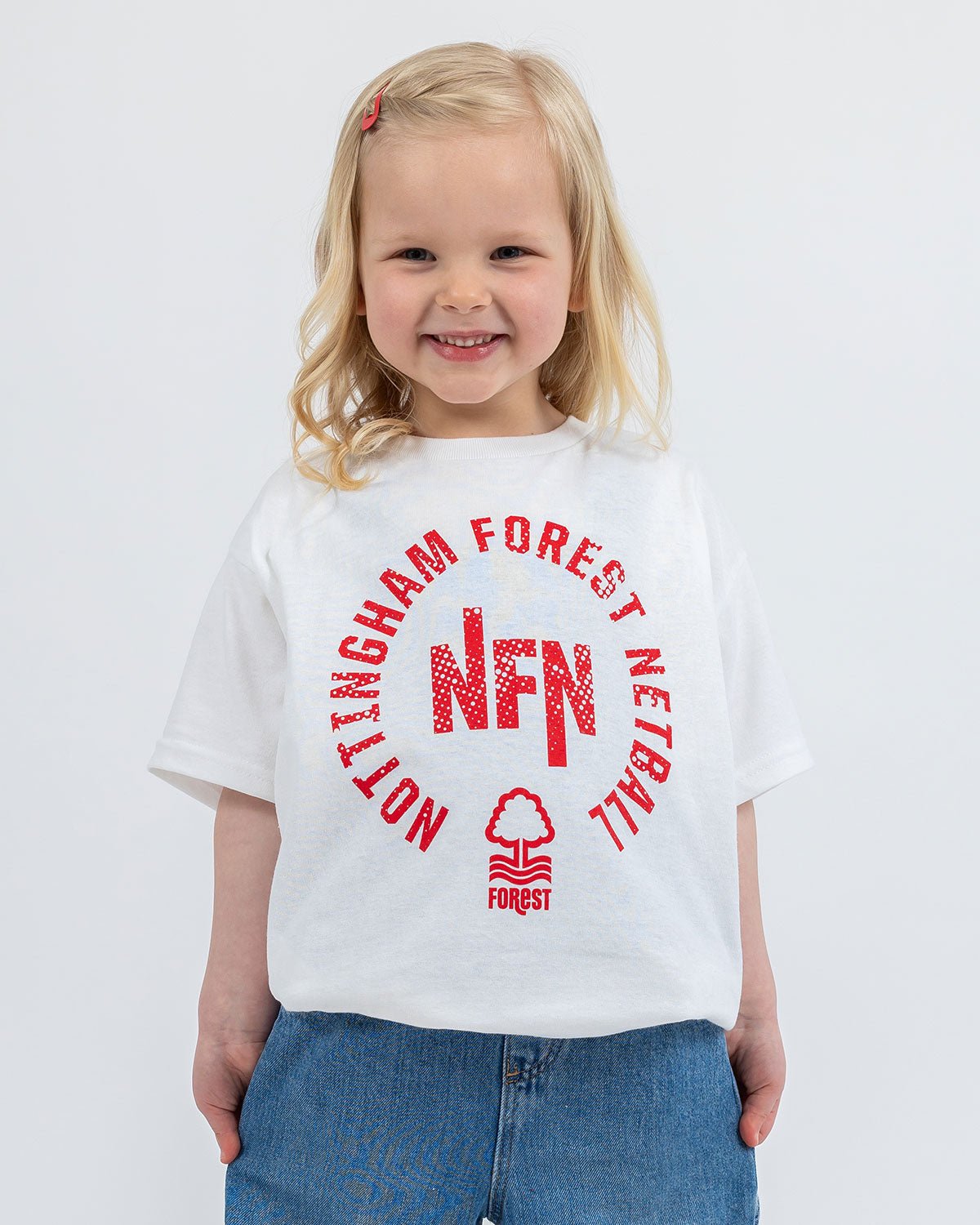 NFN Junior White Circle Print T-Shirt