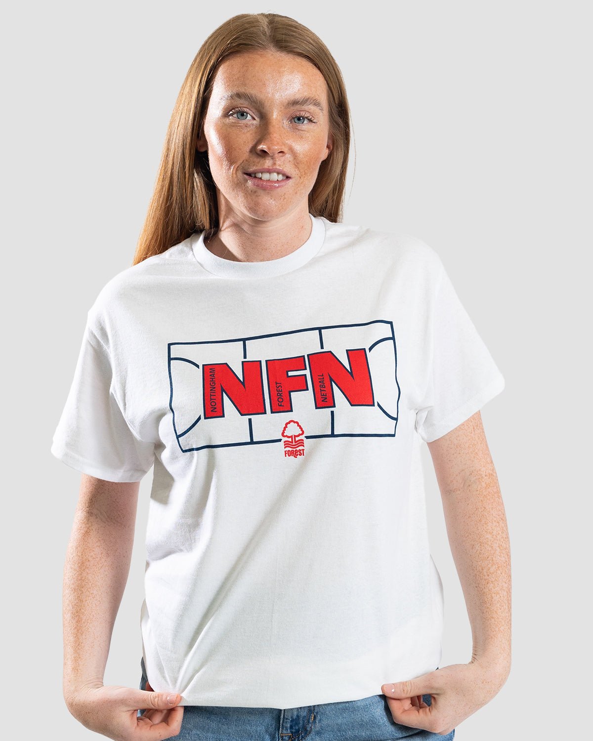 NFN White Court Print T-Shirt