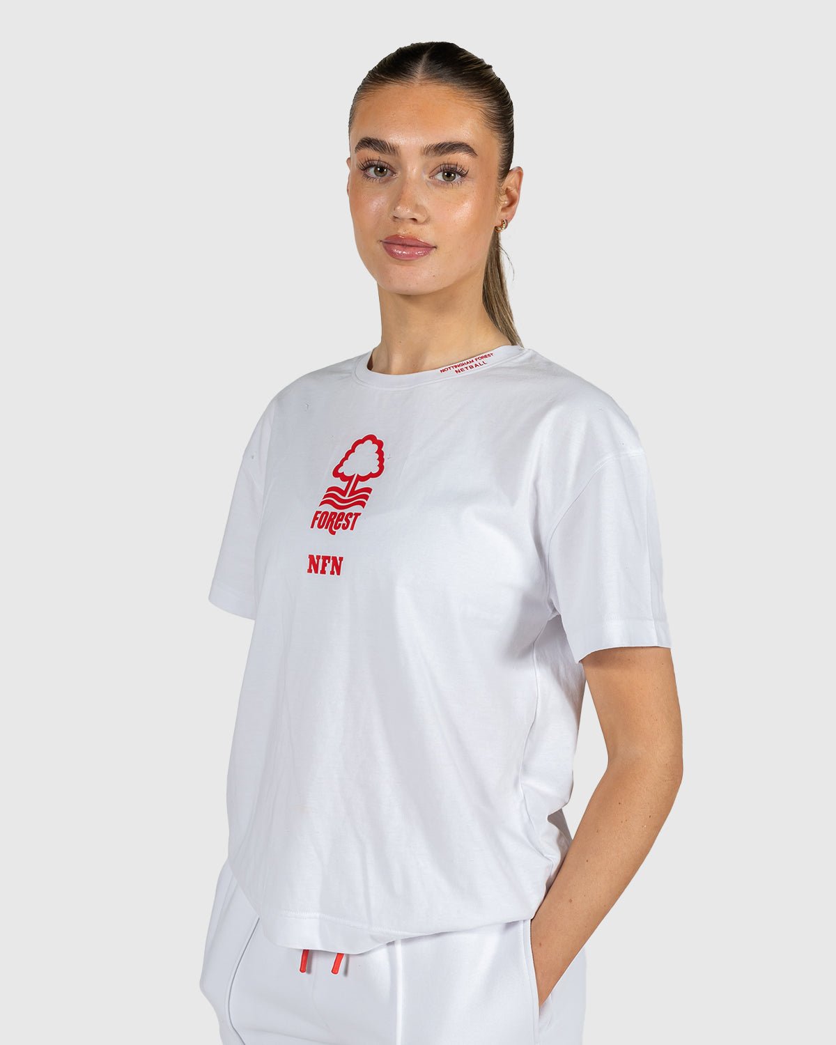 NFN Women's White Crest Logo T-Shirt
