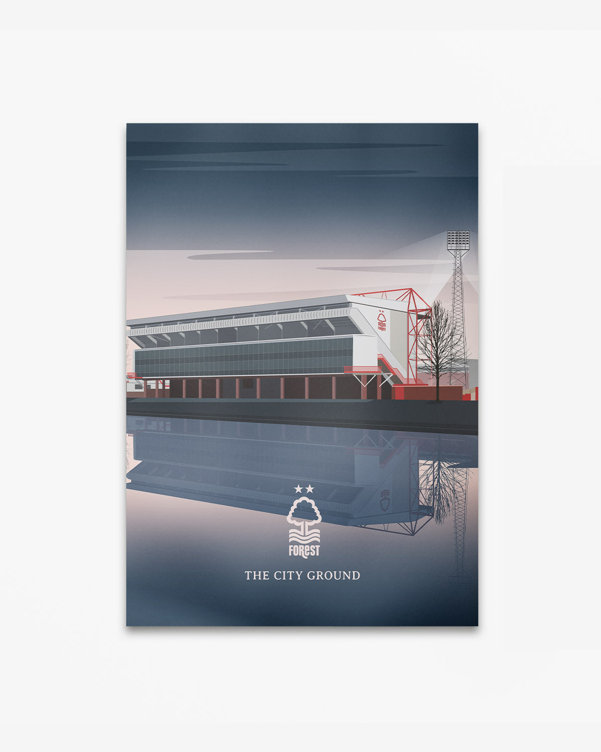 NFFC City Ground A3 Print - Night