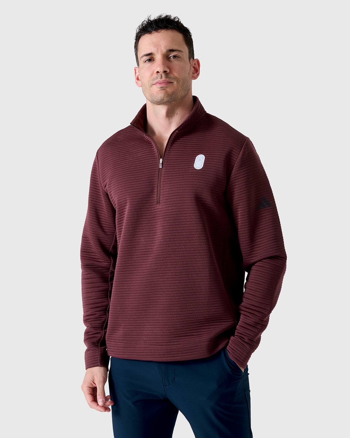 NFFC Adidas Golf Ultimate365 DWR Textured 1/4 Zip Top
