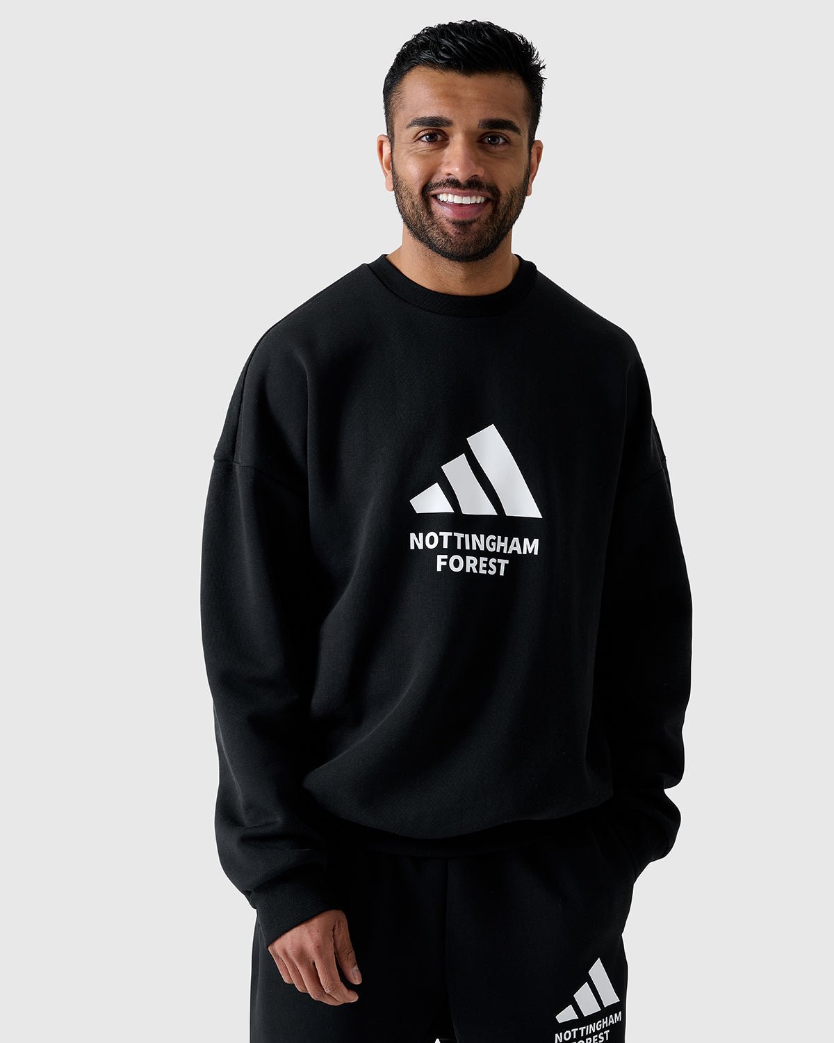 NFFC Adidas Future Icons 3-Bar Black Crewneck Sweat