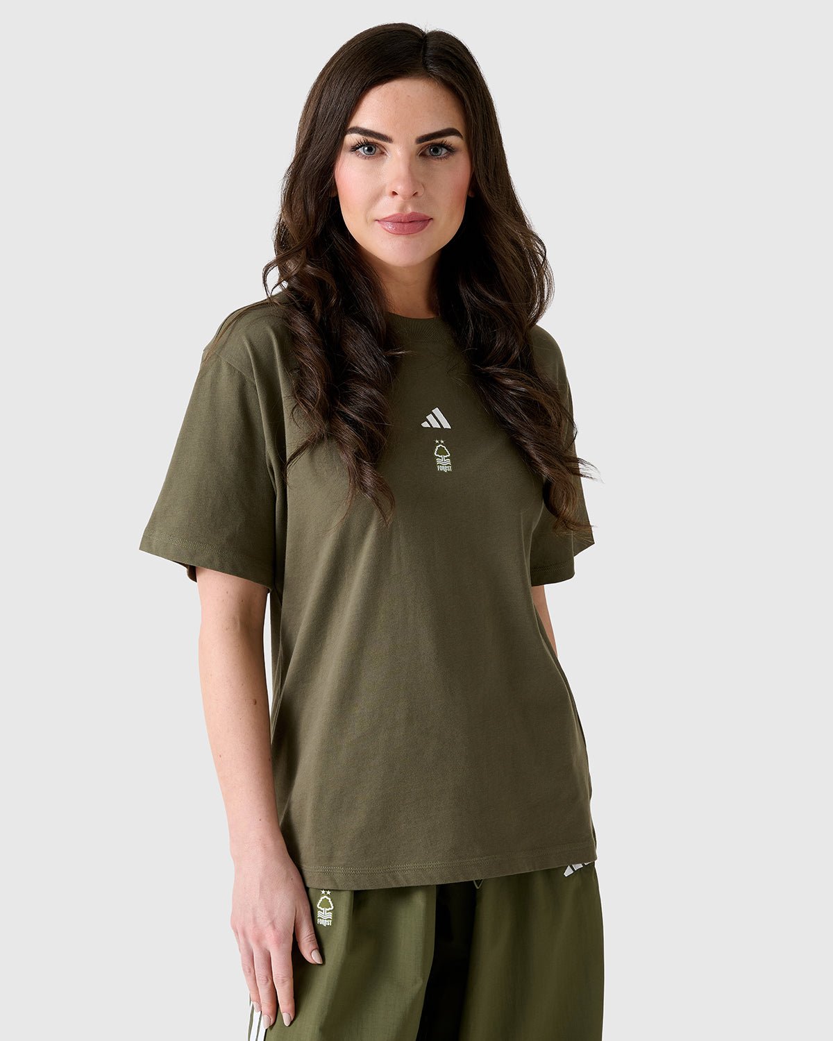 NFFC Adidas Women's Small Logo Olive T-Shirt