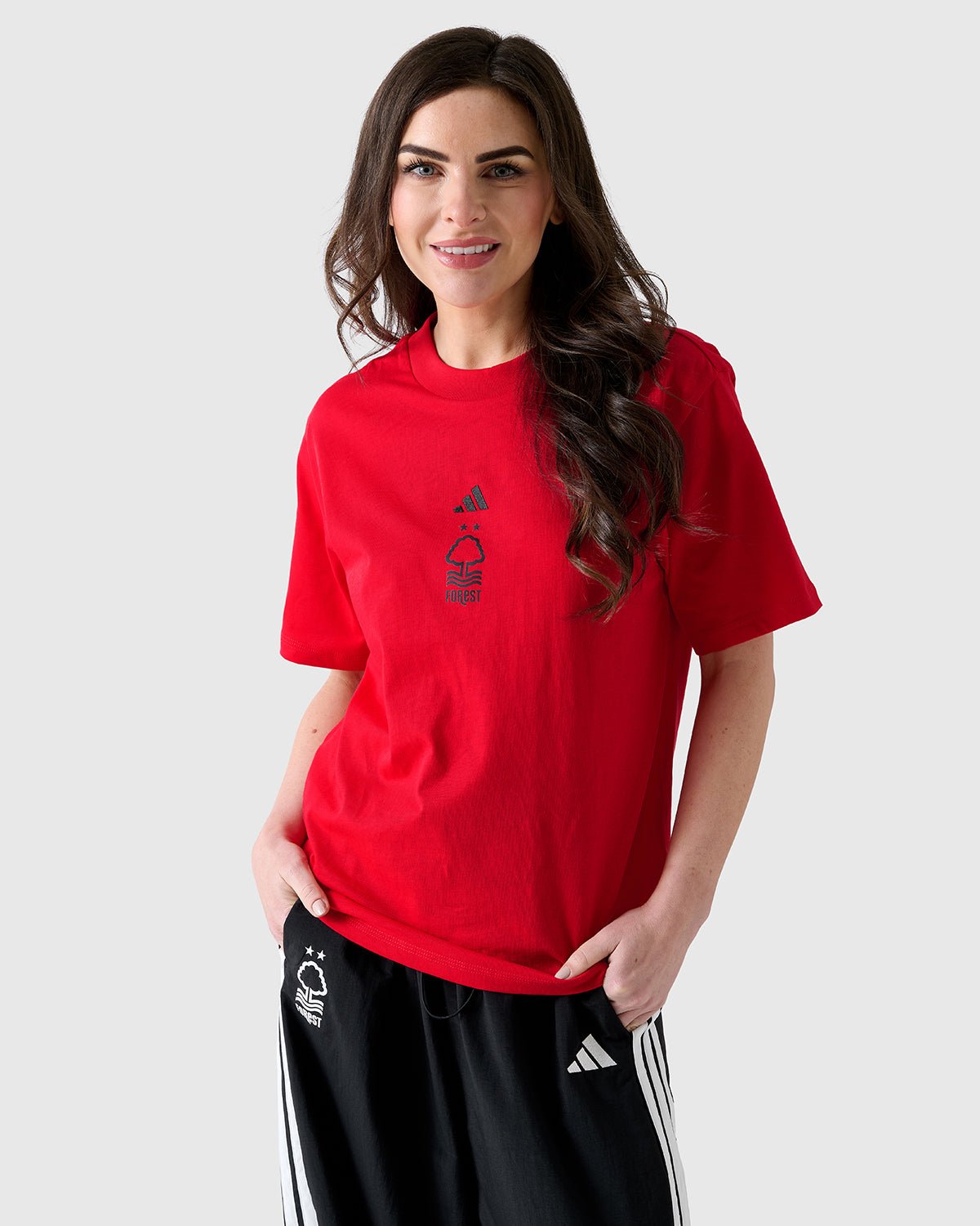 NFFC Adidas Women's Small Logo Red T-Shirt