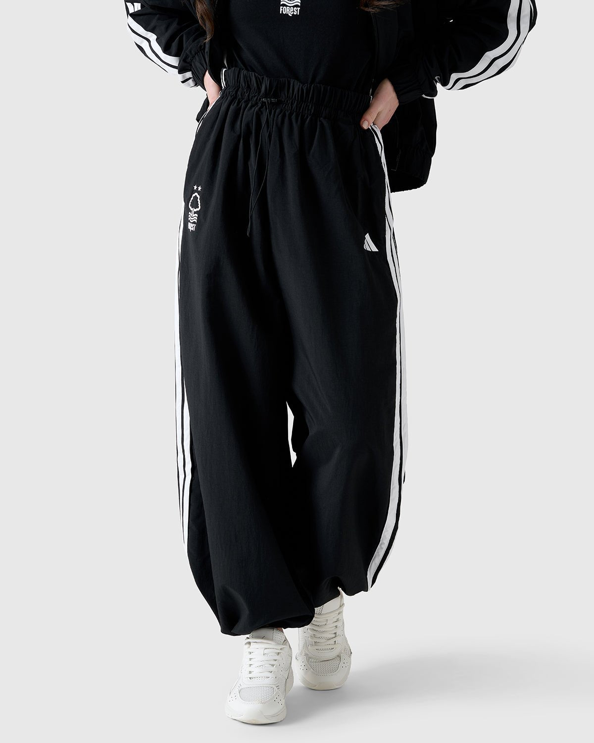 NFFC Adidas Women's 3-Stripe Black Woven Pants
