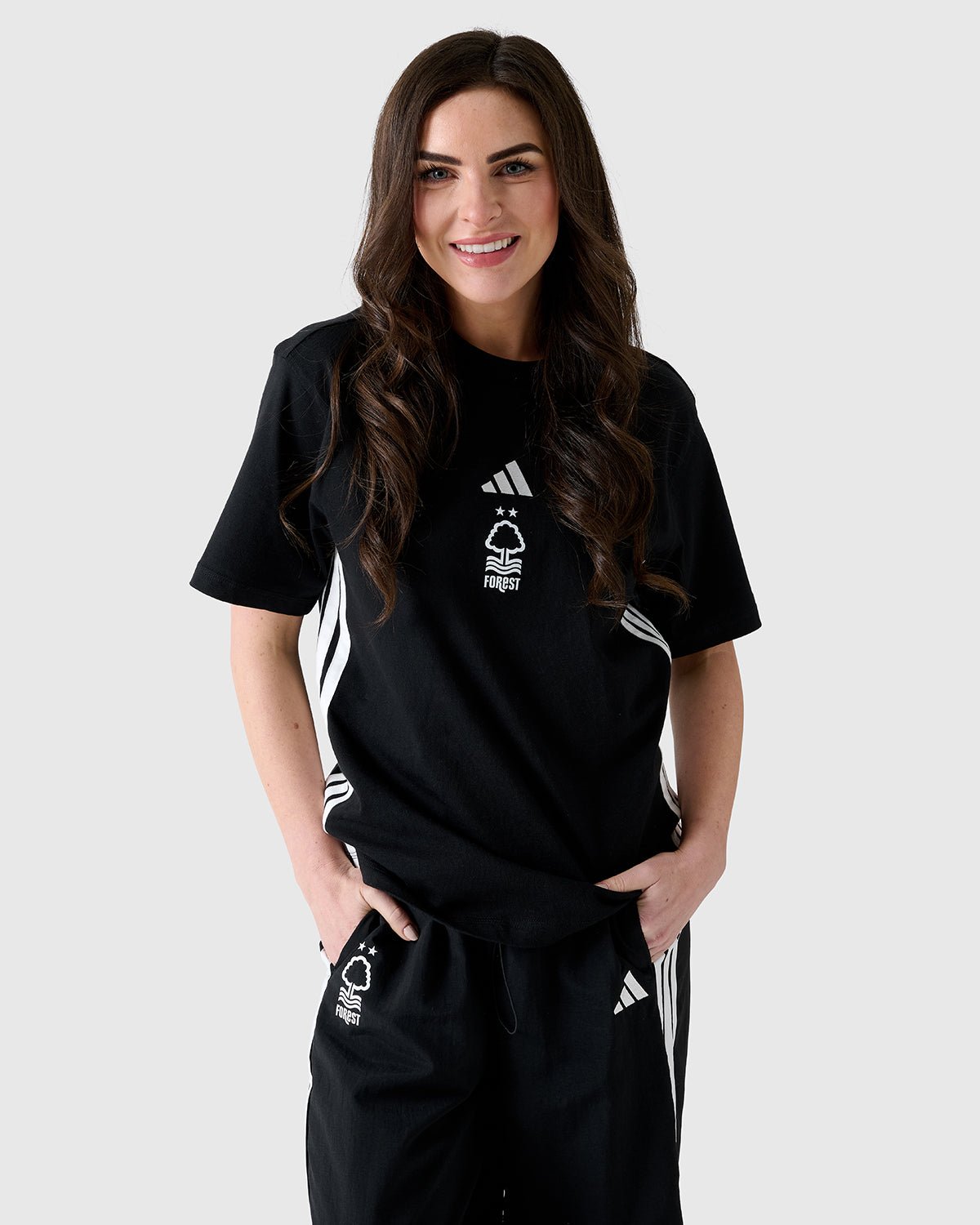 NFFC Adidas Women's 3-Stripe Black T-Shirt