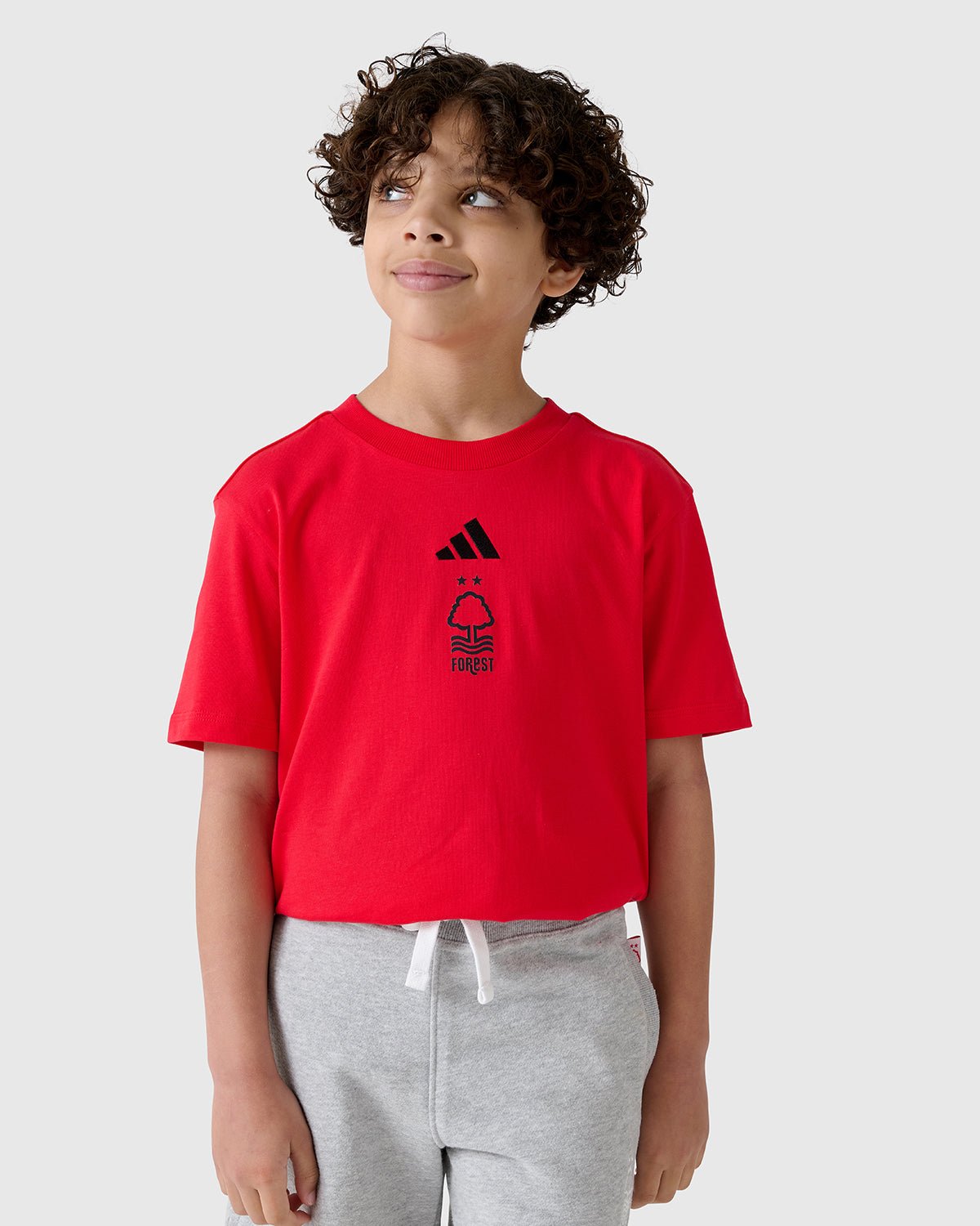 NFFC Adidas Junior Red Small Logo T-Shirt